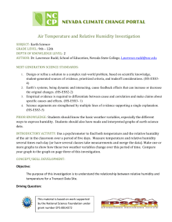 Air Temperature and Relative Humidity