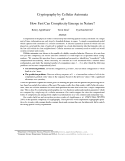 Cryptography by Cellular Automata or How Fast Can Complexity