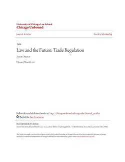 Law and the Future: Trade Regulation