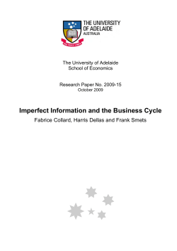 Imperfect Information and the Business Cycle