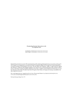 Documenting Strategic Interaction on the U.S.