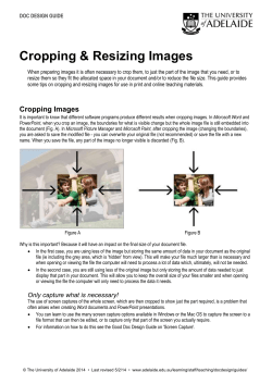 Cropping and Resizing Images