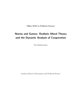 Norms and Games: Realistic Moral Theory and the Dynamic