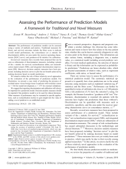 Assessing the Performance of Prediction Models