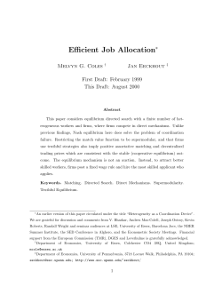 Efficient Job Allocation - Penn Economics