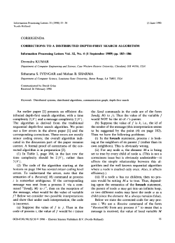CORRIGENDA CORRECTIONS TO A DISTRIBUTED DEPTH