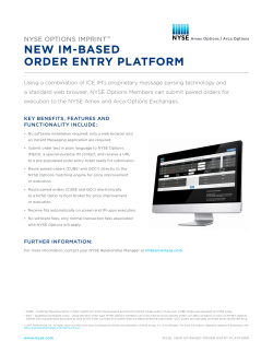 new im-based order entry platform