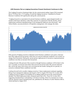 The Lodging Executives Sentiment Index for the current period
