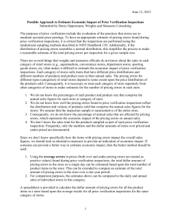 Price Verification Information