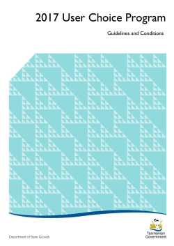 Guidelines and Conditions