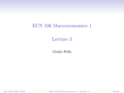 ECN 106 Macroeconomics 1 Lecture 3