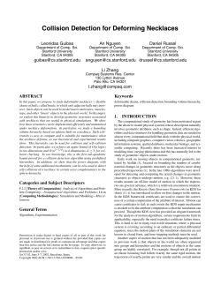 Collision Detection for Deforming Necklaces