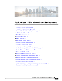 Set Up Cisco ISE in a Distributed Environment