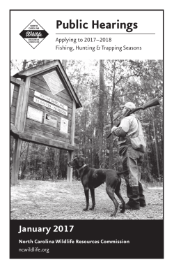 Public Hearings - North Carolina Wildlife Resources Commission