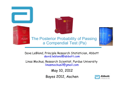 The Posterior Probability of Passing a Compendial - Bayes