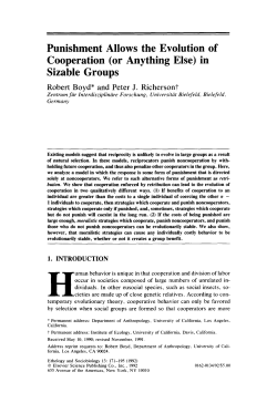 Punishment Allows the Evolution of Cooperation (or