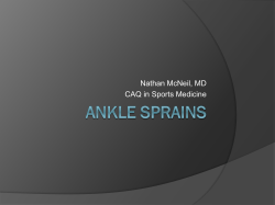 Ankle sprains