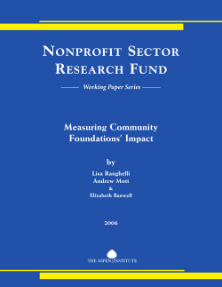 1320 Impact Analysis WP - Council of Michigan Foundations