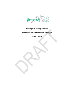 Homelessness Prevention Strategy 2016 - 2020