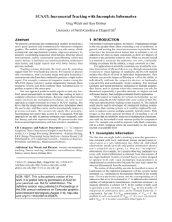 SCAAT: Incremental Tracking with Incomplete Information