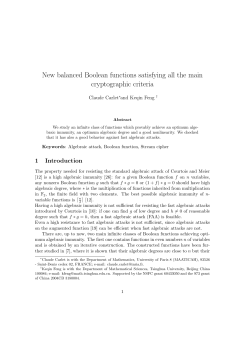 New balanced Boolean functions satisfying all the main