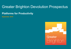 Greater Brighton Devolution Prospectus
