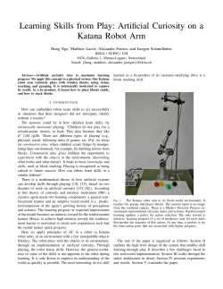 Learning Skills from Play: Artificial Curiosity on a Katana