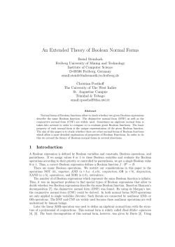 An Extended Theory of Boolean Normal Forms