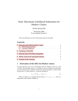Maximum Likelihood Estimation for Markov Chains