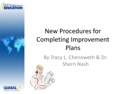 New Procedures for completing Improvement