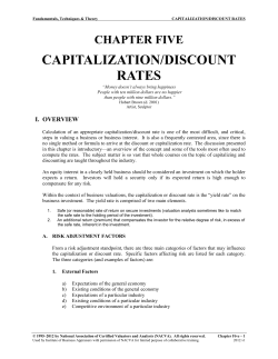 chapter five capitalization/discount rates
