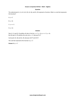 (3, 9), (4, 16), and (5, 25)