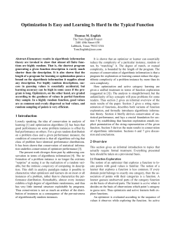 Optimization Is Easy and Learning Is Hard In the Typical Function