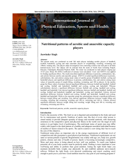 Nutritional patterns of aerobic and anaerobic capacity players