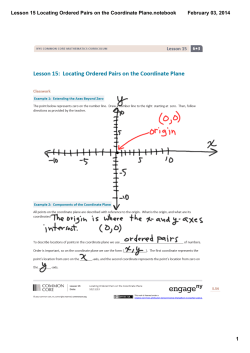 Lesson 15 Locating Ordered Pairs on the Coordinate Plane.notebook