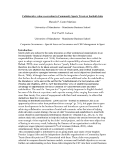 Collaborative value co-creation in Community Sports Trusts at