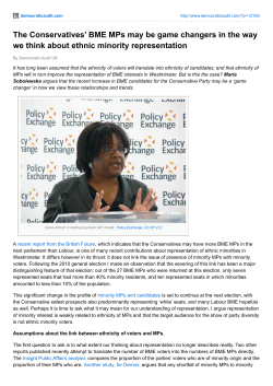The Conservatives` BME MPs may be game changers in the way we