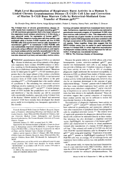 Linked Chronic Granulomatous Disease (X-CGD)