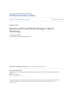 Internet and Social Media Strategy in Sports Marketing