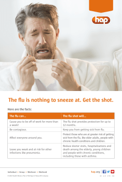 The flu is nothing to sneeze at. Get the shot.