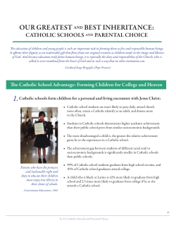 Our Greatest and Best Inheritance: Catholic Schools and Parental