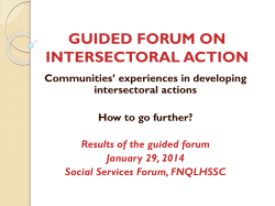 l*action intersectorielle