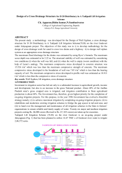 Design of a Cross Drainage Structure for D 20 Distributary in A