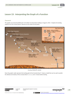Lesson 13: Interpreting the Graph of a Function