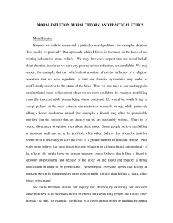 Moral Intuition