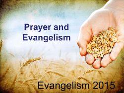 Prayer and Evangelism - Rose Avenue Church of Christ