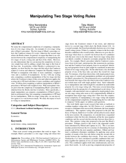 Manipulating Two Stage Voting Rules