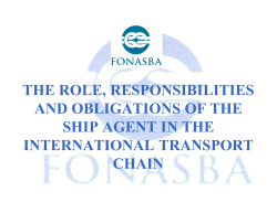 the role, responsibilities and obligations of the ship agent