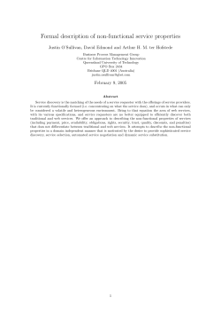 Formal description of non-functional service properties