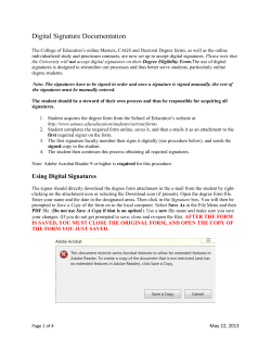 Digital Signature Documentation